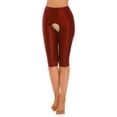 thumbnail image 4 of Pantalones cortos exóticos y sexys para mujer, lencería brillante, pantalones cortos con entrepierna abierta, elásticos, cinturilla elástica suave, mallas sin entrepierna, 4 of 5