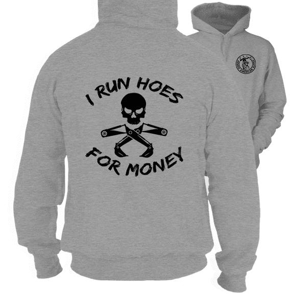 Run Hoes - Heather Gray Hoodie