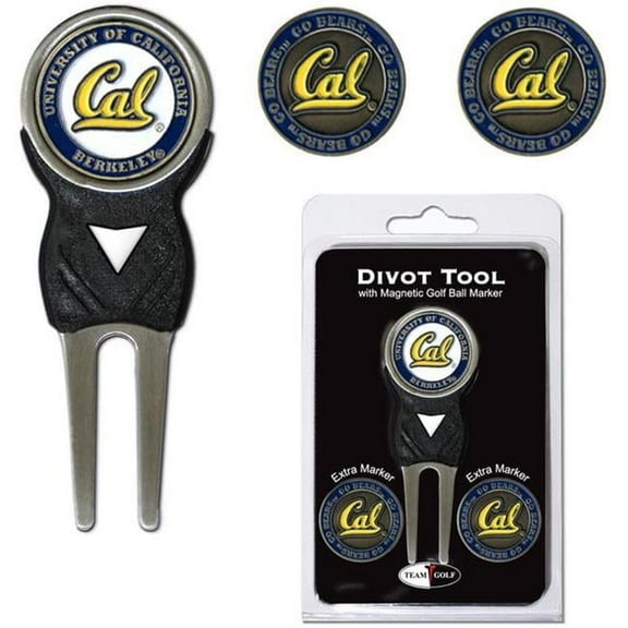 Team Golf NCAA CAL-BERKELEY Divot Tool Pack With 3 Golf Ball Markers