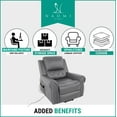 thumbnail image 5 of Tatiana Oversized Air Leather Power Lift Recliner Chair with Footrest. Reclining Chair with Remote Control, Premium Studded, 5 of 10