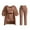 Brown, variant on Timegard Lounge Set for Women Tank Top Long Sleeve Cardigan High Waist Shorts Pants Fall Winter Warm Outfits