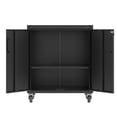 thumbnail image 6 of Izzovium Metal Garage Cabinet on Wheels, 34.65H Tool Storage with Lock, Black Organizer, 6 of 16