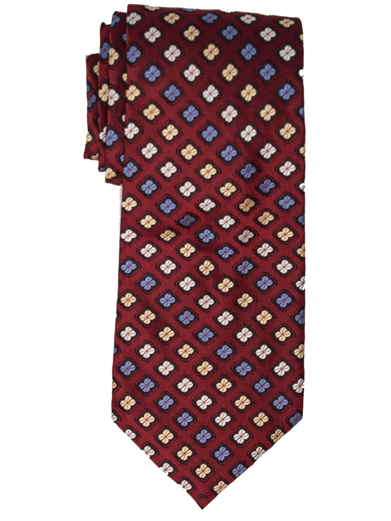 GIFTS FOR MEN Classic Mens Twin Tone Red College Woven Stripe Silk Necktie Tie 