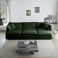 thumbnail image 2 of Comfortable Deep Seat Reversible Modular 6 Seater Sectional Super Soft Sofa U Shaped Sectional Couch with 3 Ottomans, 3 Toss Pillows and 2 Arm Pillows, 2 of 9