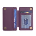 thumbnail image 4 of Cell Phone Wallet Credit Card Holder for Back of Phone Pocket Adhesive Sticker Card Pouch Sleeve for iPhone/Samsung Galaxy/Moto/Google/Android and Most Smartphones, Deep Purple, 4 of 5