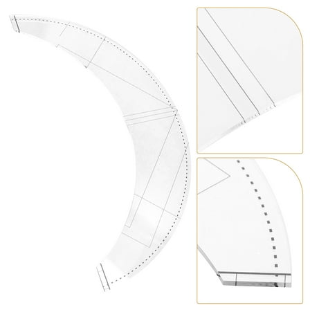 HEATSHAKING White Rectangular Quilting Rulers 1Set for DIY Supplies Multifunctional Patchwork Ruler