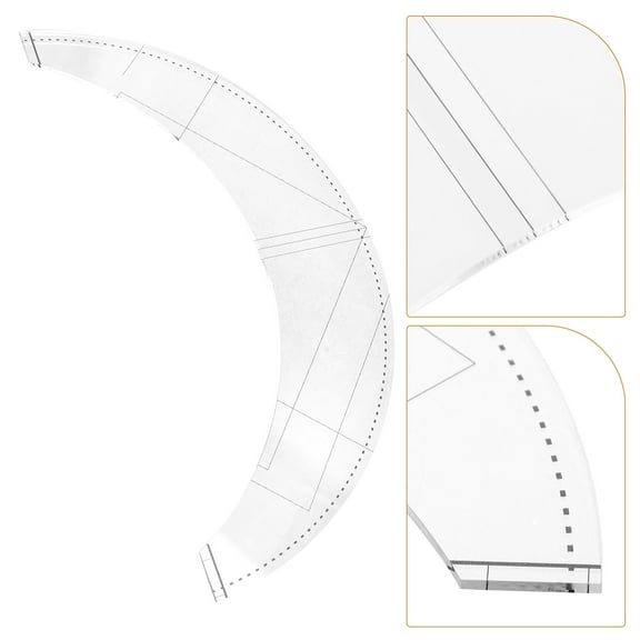 HEATSHAKING White Rectangular Quilting Rulers 1Set for DIY Supplies Multifunctional Patchwork Ruler