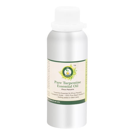 R V Essential Pure Turpentine Essential Oil 630ml (21oz)- Pinus Palustris (100% Pure and Natural Steam Distilled)