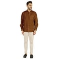 thumbnail image 2 of Bestman Solid Formal Button Down Shirt For Men Long Sleeve With Patch Pocket Business Wear, 2 of 7