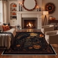 thumbnail image 5 of GENIMO 2'x7' Halloween Runner Rug, Washable Non Slip Soft Gothic Raven Indoor Outdoor Hallway Runner for Porch Patio Kitchen Entryway, Charred Amber, 5 of 6