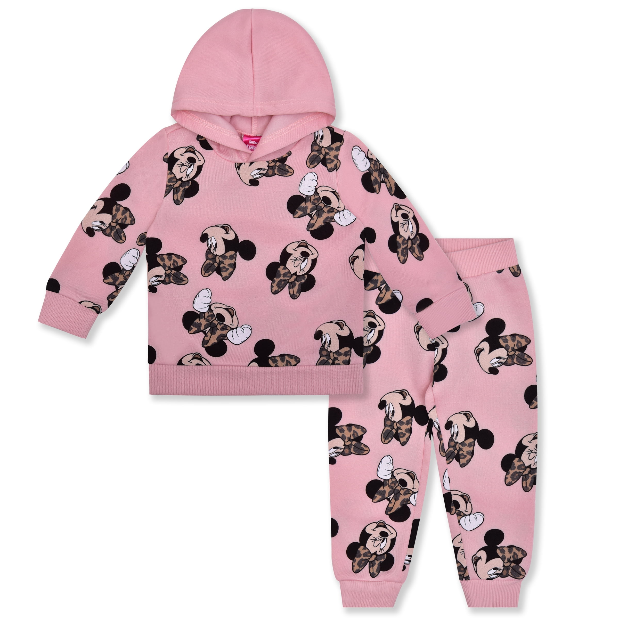 Disney Toddler Girl Minnie Mouse ZipUp Hoodie Outfit Set, Sizes 2T4T