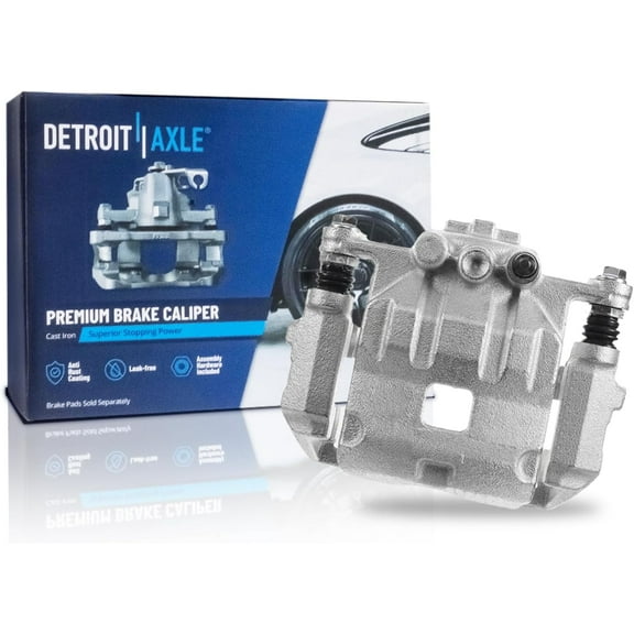 Detroit Axle - Front Left Brake Caliper for Ford 2011-2019 Fiesta Driver Side Disc Brake Caliper with Bracket 2012 2013 2014 2015 2016 2017 2018 Replacement