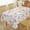 Pink-Floral, variant on Duty Vinyl Tablecloth with Flannel Backed, Waterproof Oil-Proof Plastic Table Cloth, Wipeable Spill-Proof PVC Table Cover for Dinner Outdoor Picnic