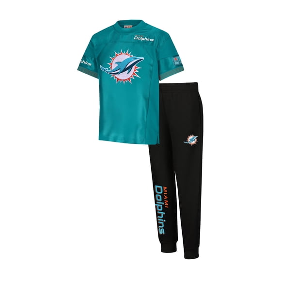 Conjunto Juvenil de Camiseta y Jogger Ultra Game Miami Dolphins 18-20