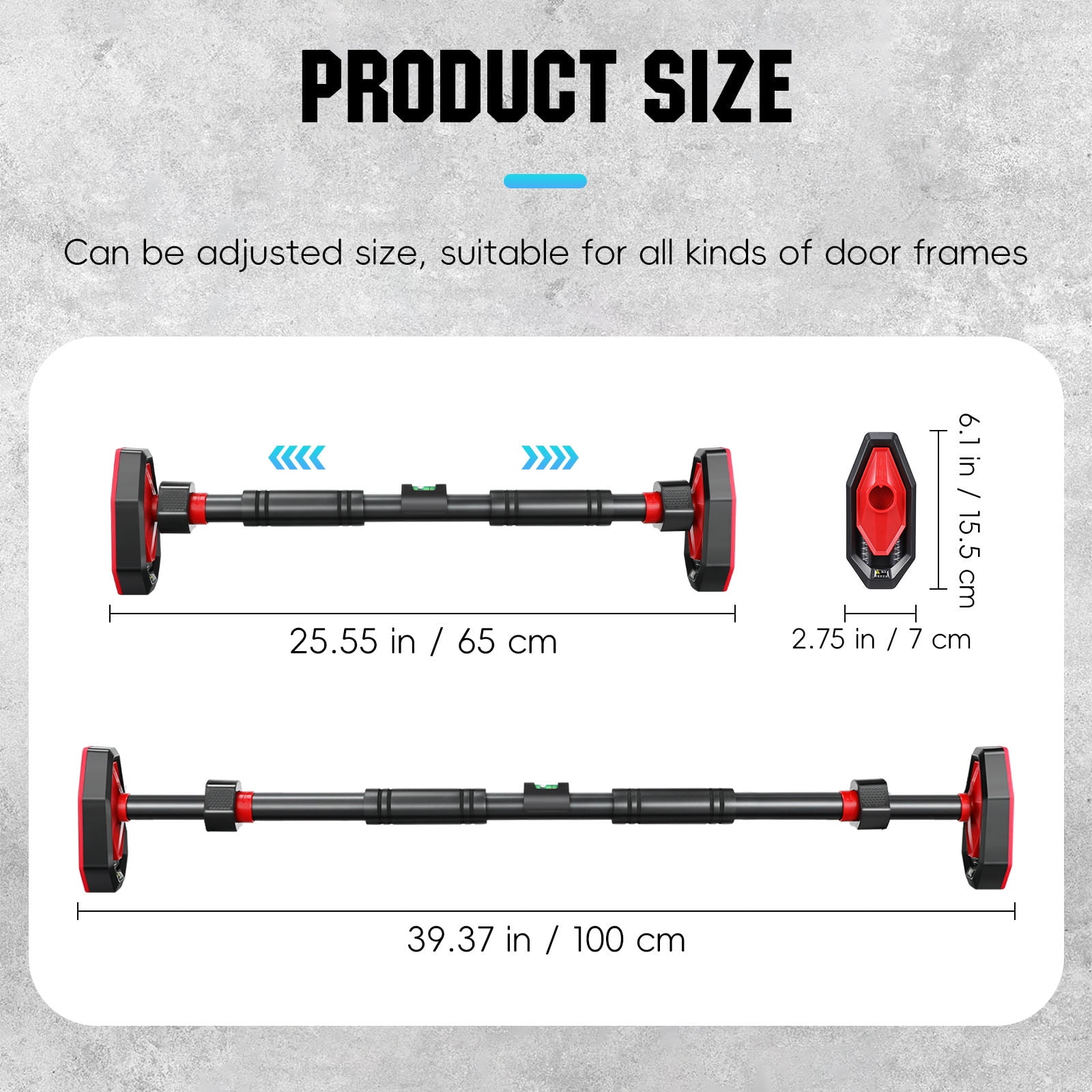 Uonlytech No Drill Door Pull Up Bar for Home Gym with Versatile Workout Options
