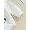 thumbnail image 5 of Bagilaanoe Newborn Baby Girl Boy Oversized Romper Sweatshirt Long Sleeve Bodysuits Letter Print Pullover 3M 6M 12M Infant Casual Tee Tops, 5 of 8