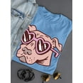 thumbnail image 3 of Smartprints Womens Graphic Tee - Pitbull W Heart Sunglasses - Regular Fit 100% Cotton, 3 of 4