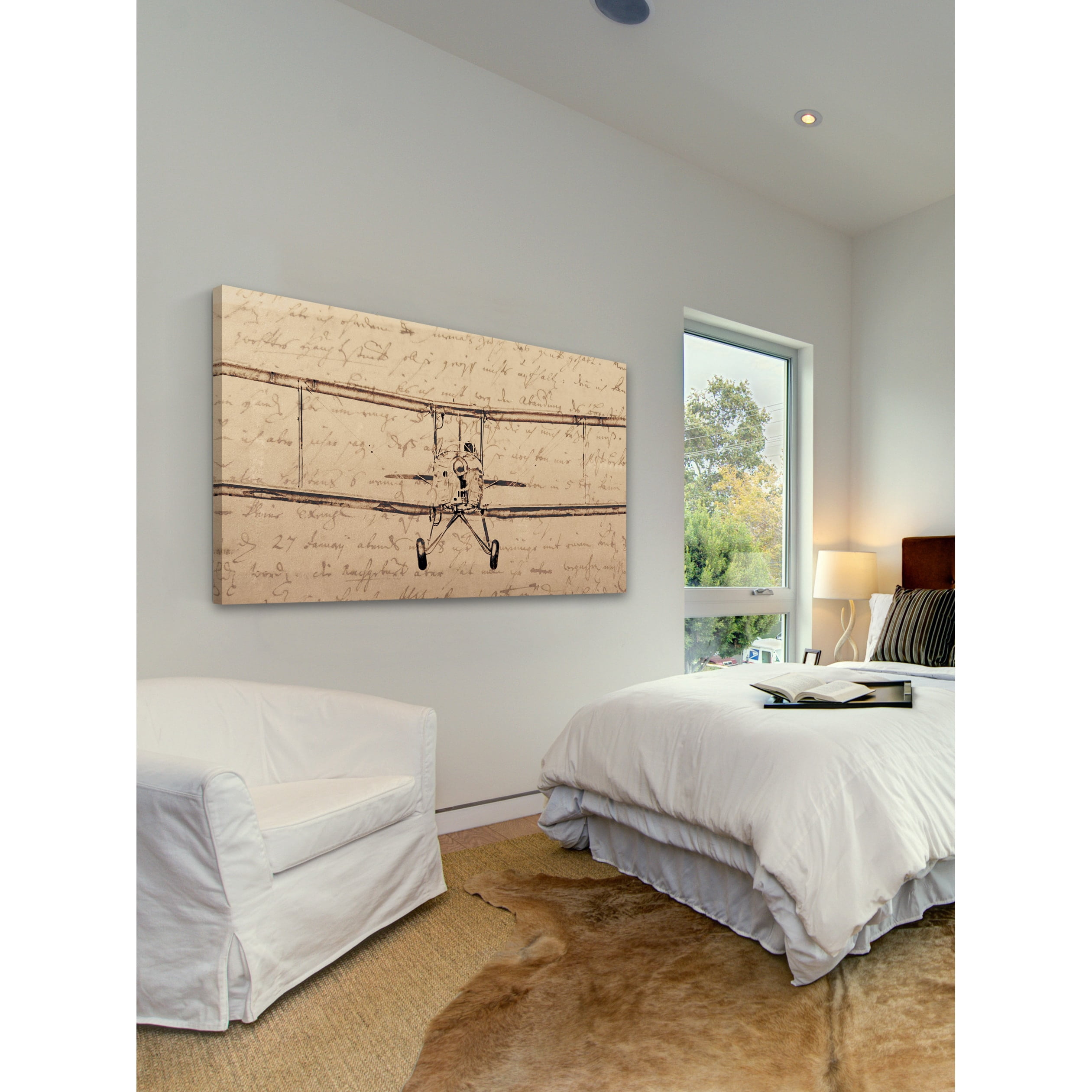 MARMONT HILL - Story of Flight Painting Print on Canvas - Multi-Color 36 x 18