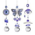 thumbnail image 3 of Turkish Blue Evil Eye with Butterfly Hanging Decoration Ornament Suncatcher Ornament for Home Decor Protection Good Luck Blessing Housewarming Birthday Gift, 3 of 5
