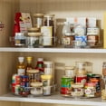 thumbnail image 5 of LAMU 4 Pack Lazy Susan Organizer, 12in 10.6in Lazy Susan Turntable Organizer for Cabinet, Kitchen, Refrigerator, Pantry, Countertop, Table Top, Bathroom, Spice Organization, Clear, 5 of 8