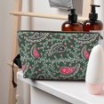 thumbnail image 5 of Makeup Bag - Paisley Pattern No.9091 Cosmetic Bag Portable Travel Toiletry Bag for Women Small Make Up Organizer Bag Zipper Pouch Travel Essentials, 5 of 8