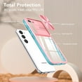 thumbnail image 6 of Compatible with Samsung Galaxy S23 Case Shockproof, Samsung S23 Phone Case Silicone with Slide Camera Lens Protector Cover Ultra Slim Transparent Protective Cases for Women Girls (Pink Cyan), 6 of 12