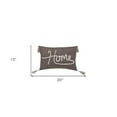 thumbnail image 3 of 13" X 20" GreyTaupe And White Text Zippered Polyester Throw Pillow With Tassels, 3 of 7