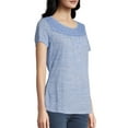 thumbnail image 5 of Hanes Women's Short-Sleeve Peasant Tee with Lace, 5 of 5