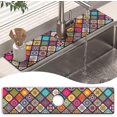 thumbnail image 1 of Kitchen Sink Splash Guard Faucet Mat 24" X 5.5" Mandala Absorbent Fast Drying Mat Faucet Draining Mat Sink Splash Guard Behind Faucet Drip Catcher for Kitchen Bathroom, 1 of 5