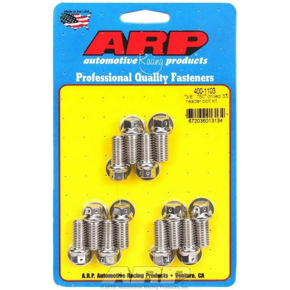 ARP INC. 400-1103 3/8 X .750 DRILLED SS HEADER BOLT KIT