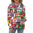 thumbnail image 4 of Flags Of All Countries Of The World Men's Women Vintage 3D Hooded Sweatshirt - All-Season Loose Fit Streetwear, 4 of 6