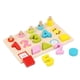 thumbnail image 1 of TOWO Juego de clasificación de madera con formas geométricas para apilar, clasificar y categorizar - Rompecabezas de formas de madera - Juego de formas geométricas - Juguetes educativos de madera Montessori Juguetes para niños de 3 años Zhivalor LN-1210, 1 of 6