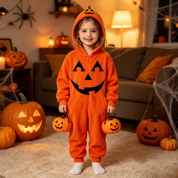 Grblisyd Boys Girls Jumpsuit Halloween Sleepwear Flannel Onesie Hooded Holiday Cozy Loungewear