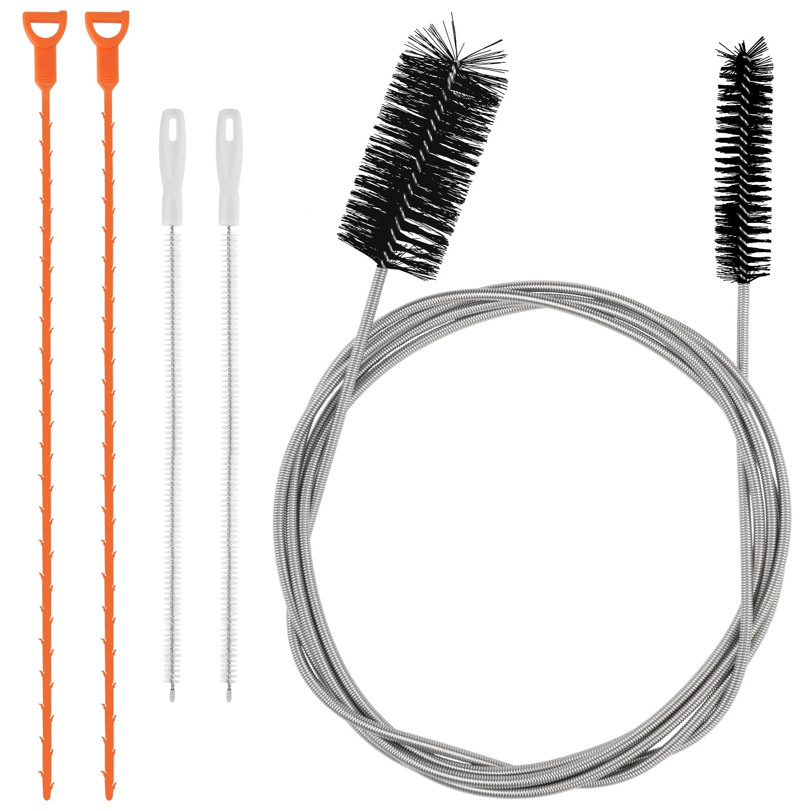 Bocaoying 5 Pack Drain Snake & Hair Remover Tool Kit - Unclogs Shower, Sink, Bathtub, Fridge Drains, Flexible Pipe Cleaner for Kitchen & Bathroom