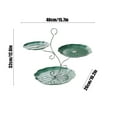 thumbnail image 3 of 3-Tier Leaf Design Fruit Tray | Large Capacity Snack & Dessert Serving Platter | Green Plastic Storage Tray with Handle | 40X32X26Cm Home Party Serving Dish, 3 of 6