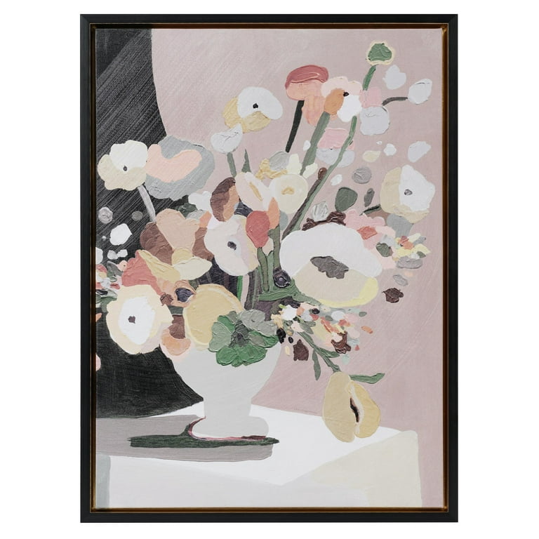 Modern Floral Original 24x30 Canvas Painting – The Artwerks
