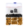 thumbnail image 1 of Tornillos de parabrisas Unique Bargains compatibles con la mayoría de las motos deportivas para Kawasaki, Yamaha, Suzuki, Honda, acero inoxidable, goma, tono dorado, 1 of 6