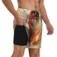 thumbnail image 2 of Honeii Cute Cloud Pomeranian Print Men's Swim Shorts,Mens Swim Trunks,Breathable Mesh Beach Shorts for Swimming,Surfing, and Beach Activities-XX-Large, 2 of 6