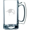 thumbnail image 1 of Emperor Penguin Face Zoo Animal Themed Etched 25oz Beer Mug, 1 of 1