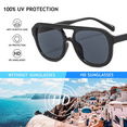 thumbnail image 3 of Trendy Square Aviator Sunglasses Women Men Square Eyewear Frame, Retro Sun Glasses for Women Men ﻿, 3 of 8