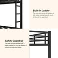 thumbnail image 2 of Firscook Queen Over Queen Bunk Bed, Metal Frame with Dual Ladders & Safety Guardrails, Easy Assembly, 2 of 8