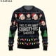 thumbnail image 4 of Suéteres de punto navideños feos con personajes/mascotas personalizados y fotos personalizadas, jerséis de regalo de Navidad, tops para parejas, fiestas, unisex, informales, 13, 4 of 5
