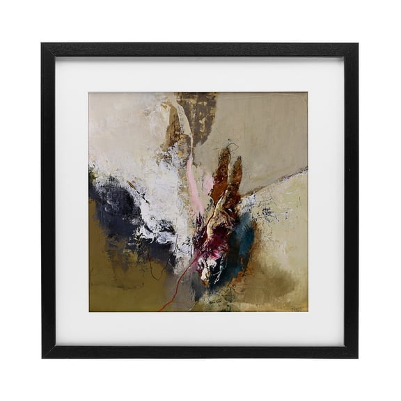 Earthy Mood Composition Black Framed Print Under Glass, design by Design Fabrikken