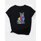 thumbnail image 4 of Playera Deportiva Manga Corta Mujer Dry-FitWomen's Casual Short Sleeve T-Shirt, Splash-Ink Artistic Cute Cat Print, Fashion Round Neck Top, Tee For LadiesFather's Day, Mother's Day, New Year, Spring, 4 of 8