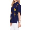 thumbnail image 2 of HAPPY BAY Women's Casual Hawaiian Short Sleeve Blouse Shirt Solid Blouses Button Up Dress Tops Tee Shirts Dresses for Women M Dark Indigo_AD590, 2 of 5