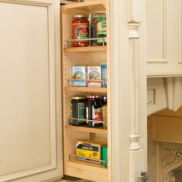 Rev-A-Shelf 6" Pullout Wall Filler Organizer With Soft-Close - 30" Height, Fits Between Cabinets