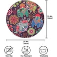 thumbnail image 3 of GZHJMY Paisley Elephant African Round Placemats, 4 Pack Table Mats for Kitchen Washable Non-Slip Place Mats Heat Resistant Place Mats for Kitchen Dining Table Decoration, 3 of 6