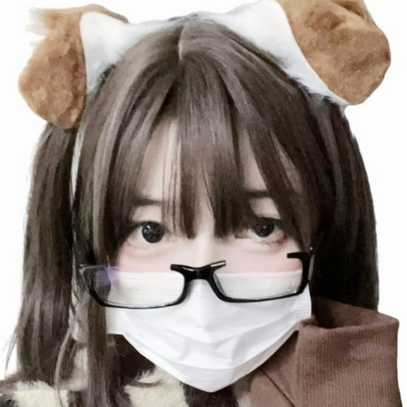 Akita Dog Ears Plush Headband Soft Comfortable Headwear Furry Animal Ear Costume Accessory for Parties and Cosplay