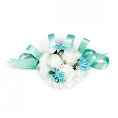 Tiffany Blue And White Silk Wedding Wrist Corsage Blue Walmart Com Walmart Com