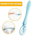thumbnail image 3 of POINTERTECK 4 Pack Baby Silicone Soft Spoons, BPA Free First Stage Baby Infant Spoons, Soft Silicone Baby Spoons Training Spoon with 2 Cases, Best Infant Gift Set(Multi-color), 3 of 6